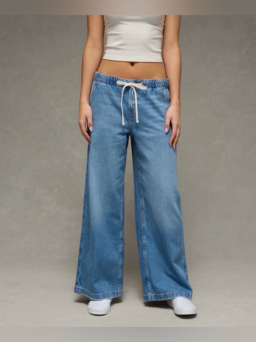 American Eagle Dreamy Drape Wide Leg Jean - L